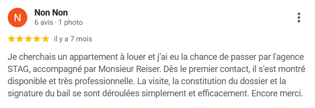 Témoignage Avis Google Dominique Reiser Stag