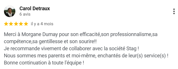 Témoignage Avis Google Morgane Dumay Stag